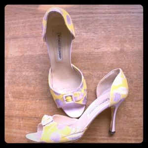 Manila Blahnik 38.5 D’orsay peep toe sandal